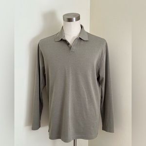 Claiborne Green/Brown Long Sleeve’s Casual Top SZ XL. 74% Cotton 26% Polyester